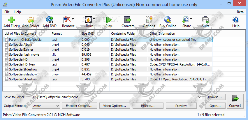 prism video file converter plus